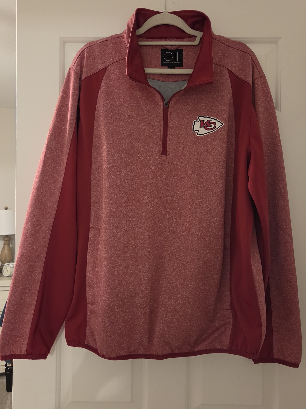 Kansas City Chiefs Red Quarter-Zip Pullover XL